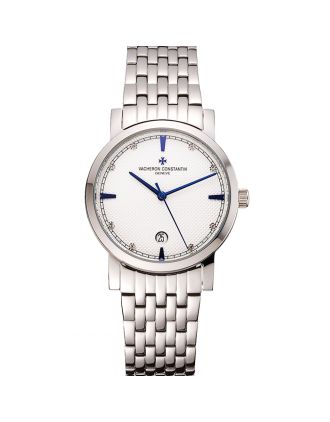 Vacheron Constantin Fine White Dial Stainless Steel Case And Bracelet