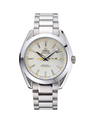 Omega Seamaster Aqua Terra Ivory Dial Black And Yellow Seconds Hand Stainless Steel Bracelet 622525