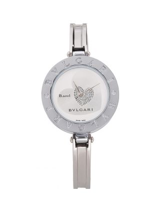 Bvlgari B.ZERO1 White Heart Diamond Dial Stainless Steel Case and Bracelet