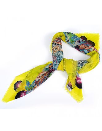 Valentino Flamingo Forest Yellow Shawl 621874