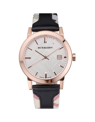 Burberry The City Classic Silver Dial Black Bracelet 622565