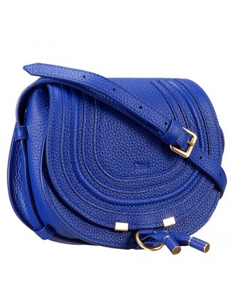 Chloe Marcie Flap Small Shoulder Bag Blue