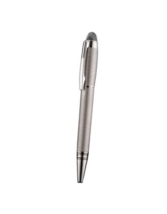 MontBlanc Starwalker Horizontally Grooved Silver Ballpoint Pen With Cap 622809