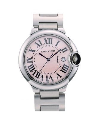 Cartier Ballon Bleu 38mm Pink Dial Stainless Steel Case And Bracelet