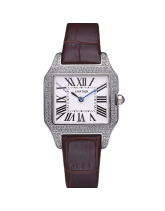 Cartier Santos 100 Diamond Silver Bezel 621908