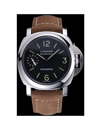 Panerai Luminor Marina Stainless Steel Bezel Khaki Leather Bracelet 622311