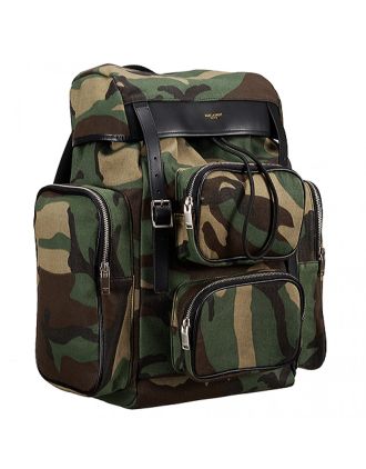 Saint Laurent Delave Multi-Pocket Camouflage Backpack 18926721