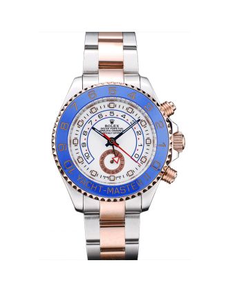 Rolex Yachtmaster Blue Ceramic Bezel White Dial Watch