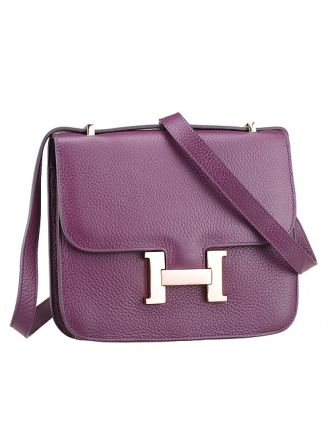 Hermes Constance Plum with Golden Buckle