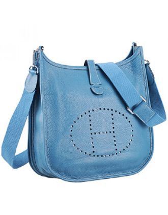 Hermes Blue Evelyne Shoulder Bag