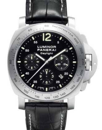 AAA Replica Panerai Luminor Chrono Daylight Black II Watch PAM00250