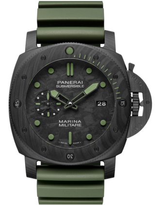 AAA Replica Panerai Luminor 1950 Submersible Marina Militare Carbotech™ 47mm Mens Watch PAM00961
