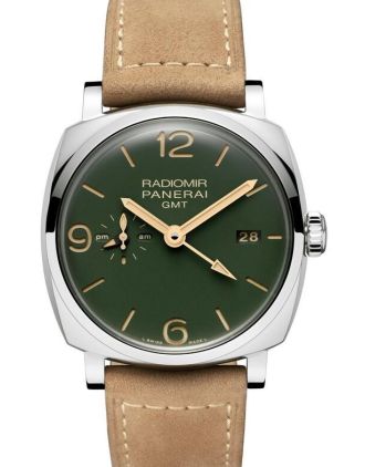 AAA Replica Panerai Radiomir GMT Edizione Verde Militare 45mm Mens Watch PAM00998