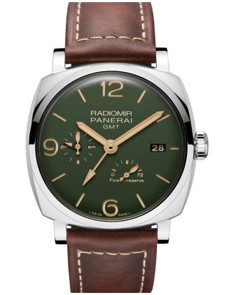 AAA Replica Panerai Radiomir GMT Power Reserve Edizione Verde Militare 45mm Mens Watch PAM00999