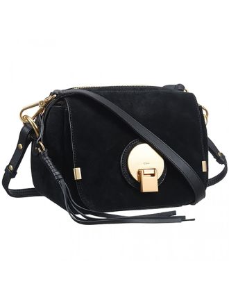 Chloe Indy Camera Bag Small Black Suede Leather Bag 18927066