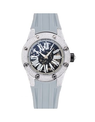 Richard Mille RM 033 Extra Flat Automatic Diamond Case Grey Rubber Bracelet 1454194