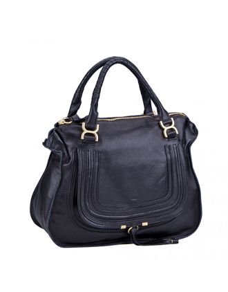 Chloe Marcie Large Leather Tote Black