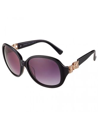 Hermes Oversized Round Frame Black Sunglasses 308097