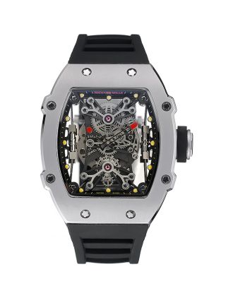 Richard Mille Tourbillion Rafael Nadal RM27-01 Silver Case Black Rubber Bracelet 1454254