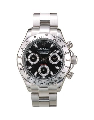 Rolex Daytona Lady Stainless Steel Case Black Dial Tachymeter