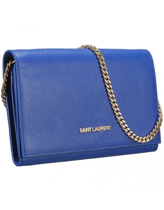 Saint Laurent Classic Letters Chain Bag Blue 608206