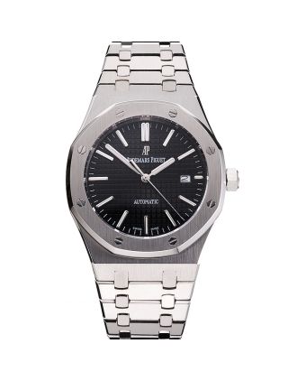 Swiss Audemars Piguet Royal Oak Black Dial Stainless Steel Case And Bracelet