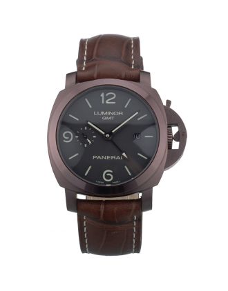 Panerai Luminor Brown Leather Strap Black Dial 80160