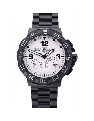 Tag Heuer Formula One Calibre S White Dial Ion Plated Steinless Steel Bracelet 622298