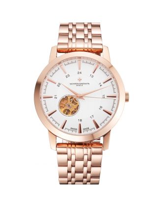Vacheron Constantin Tourbillon White Dial Rose Gold Case And Bracelet