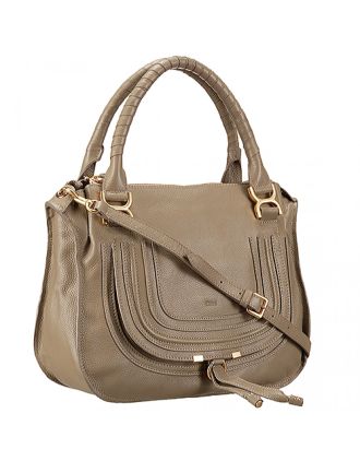 Chloe Marcie Satchel Crossbody Bag Grey