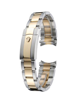 Rolex Plated Yellow Gold and Stainless Steel Link Bracelet 622488