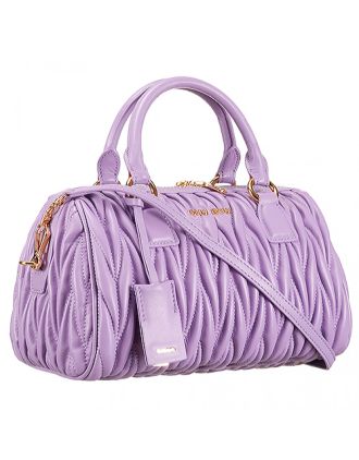 Miu Miu Matelasse Top Handle Large Purple