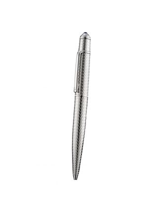 Cartier Fully Grooved Pattern Silver Ballpoint Pen 622776