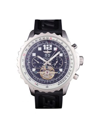 Breitling Navitimer Rubber Strap Black Dial