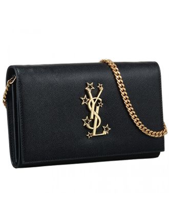 Saint Laurent Stars Logo Chain Shoulder Black Bag 18927397