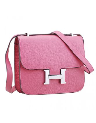 Hermes Constance Pink with Silver Buckle