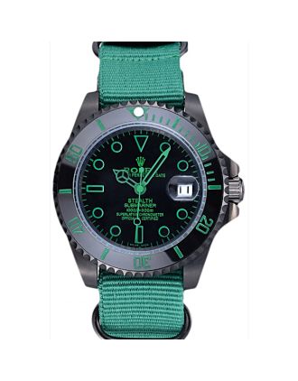Rolex Stealth Submariner Green Nylon Strap 622009