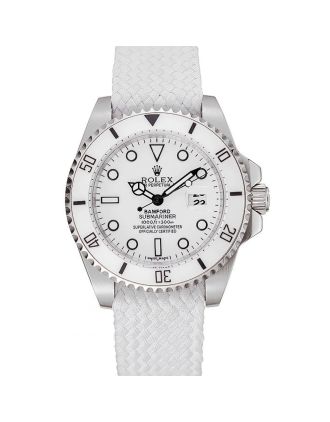 Rolex Submariner Bamford White Dial White Fabric Bracelet 1453867