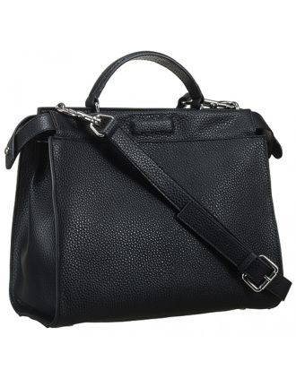 Fendi Peekaboo Selleria Medium Black Leather Tote 18927308