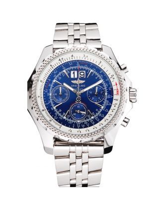 Breitling Bentley 6.75 Speed Blue Dial Stainless Steel Case And Bracelet 622214