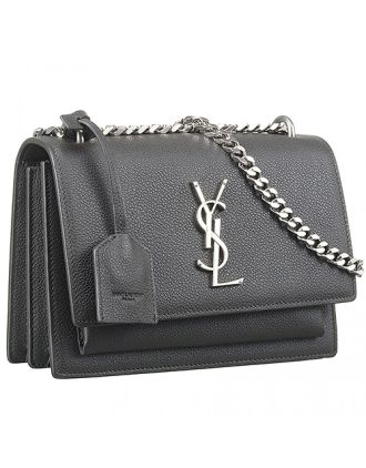 Saint Laurent Sunset Grey Leather Bag 18927385