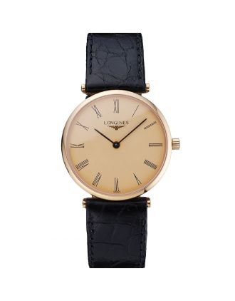 Longines La Grande Classique Champagne Dial Black Leather Band Homme 622123