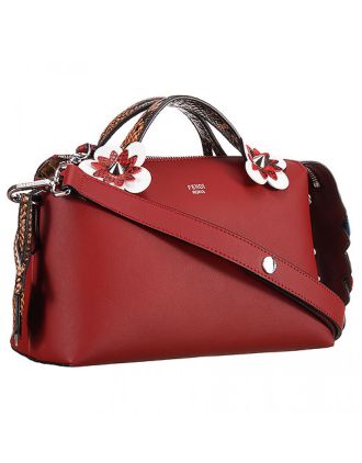 Fendi Python Flowerland By The Way Small Bag Dark Red 18926771