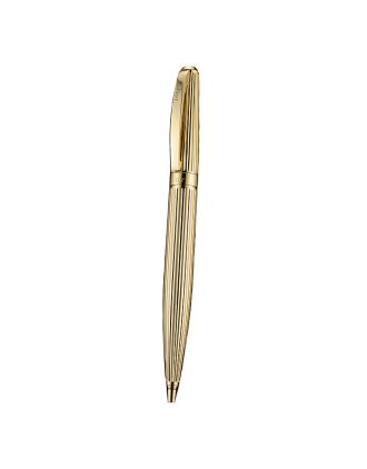 Christian Dior Vertically Grooved Gold Ballpoint Pen 622747