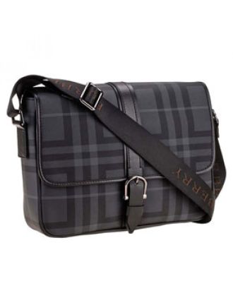 Burberry Grey Check Messenger Bag