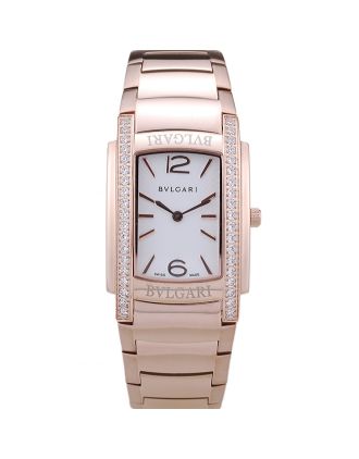 Bvlgari Assioma D 30mm White Dial Rose Gold Diamond Case Rose Gold Bracelet