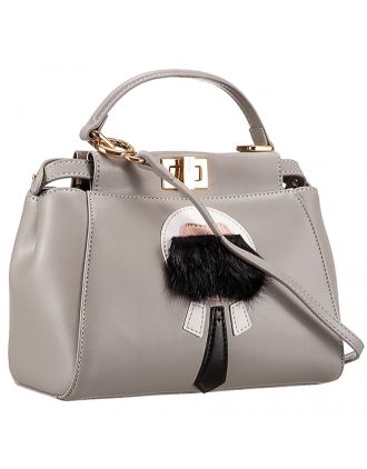 Fendi Peekaboo Karlito Capsule Detail Grey Bag