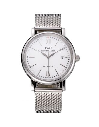 Swiss IWC Portofino Stainless Steel Case White Dial Steel Bracelet 622670