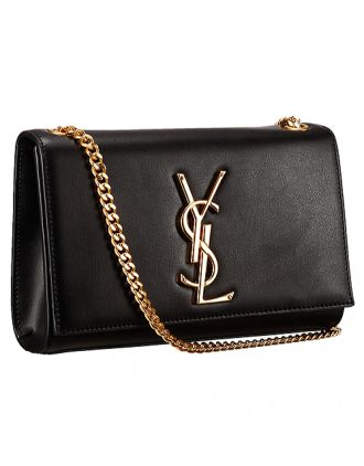 Saint Laurent Medium Monogram Satchel Black