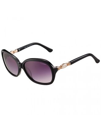 Cartier Golden Logo Detail Black Frame Sunglasses 308274
